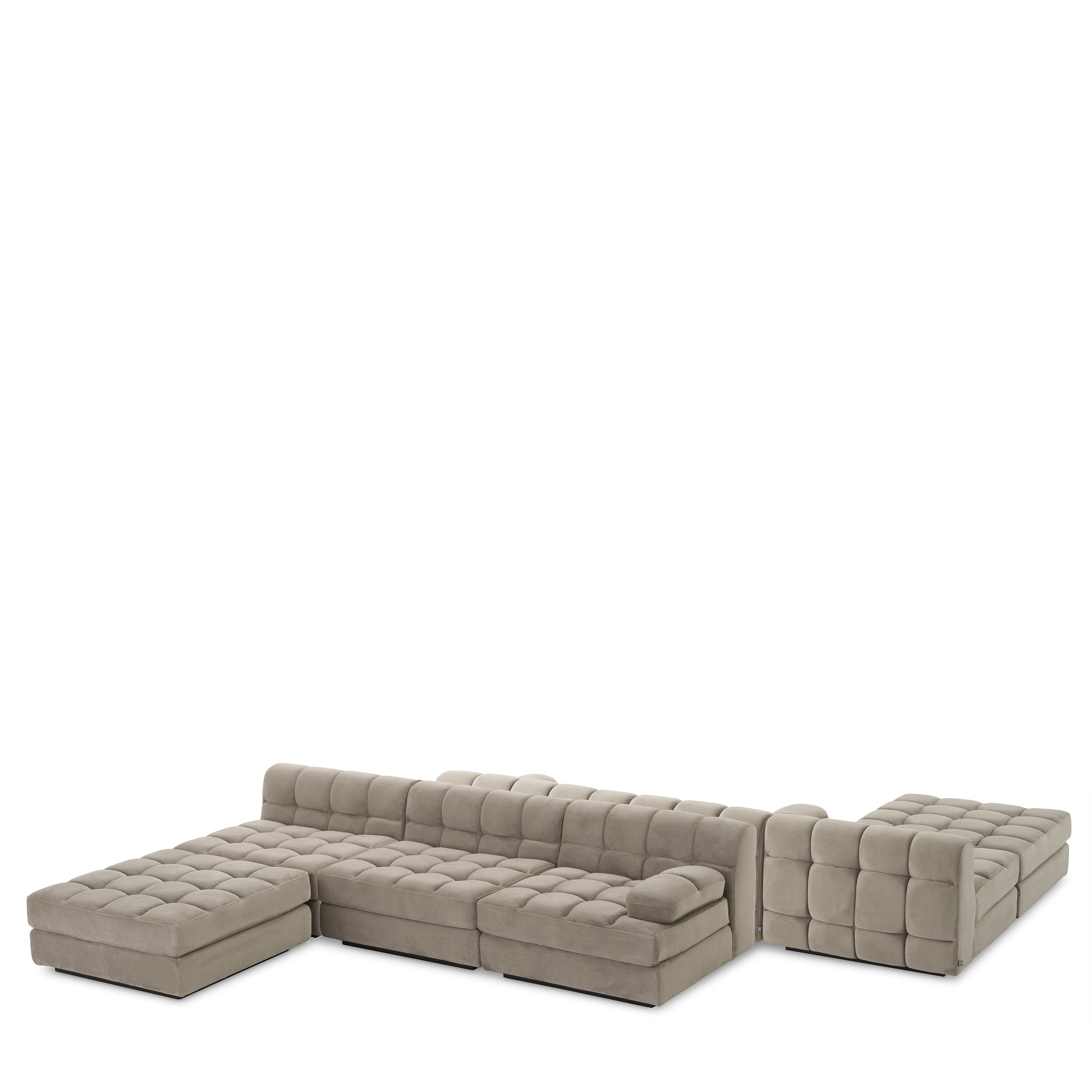 Modulaire Bank Dean - Savona greige velvet - Middel