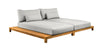 Daybed Portofino - Teak - Matt White - Soft Grey