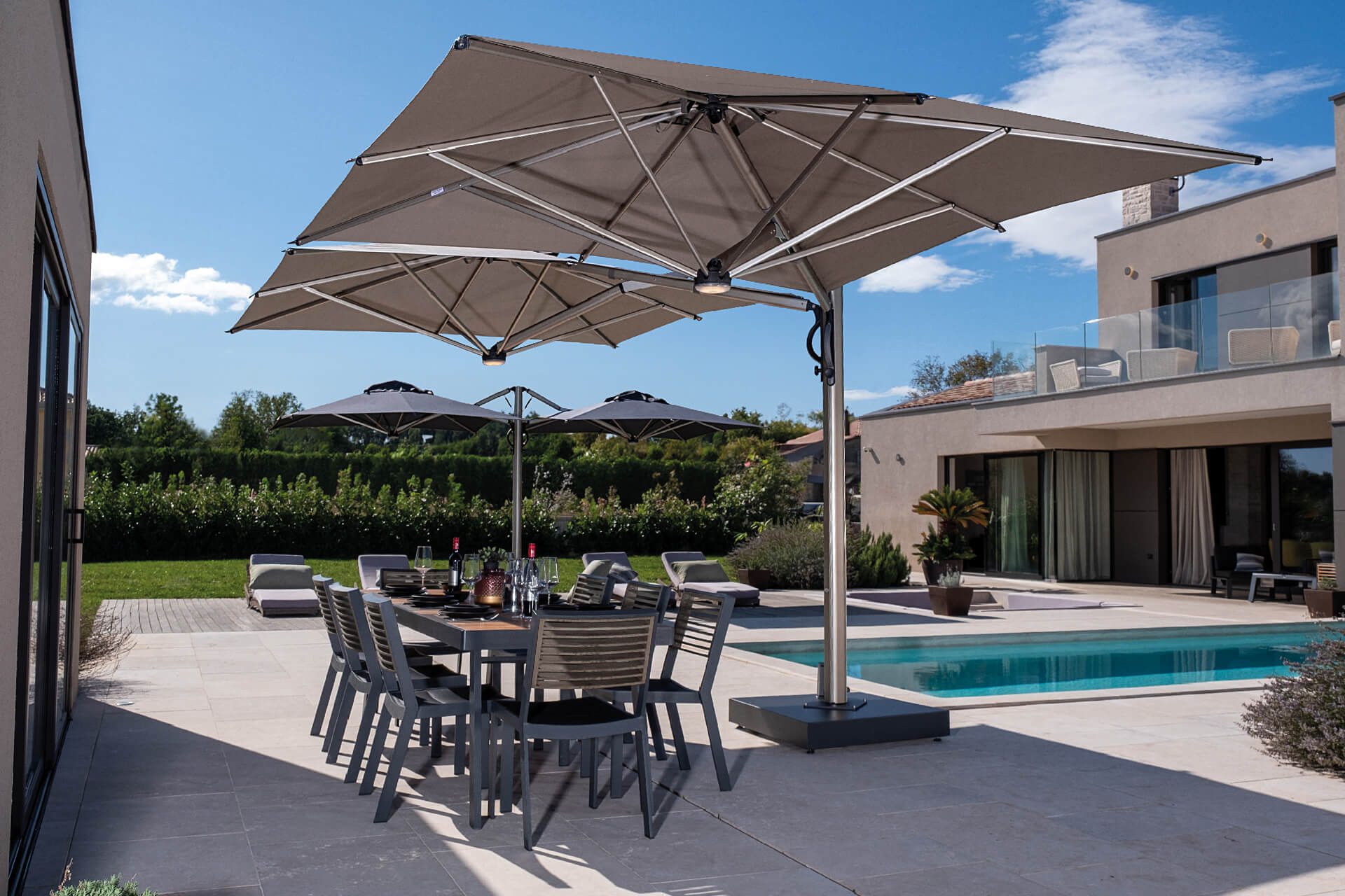 Parasol Dual V 300x600 - Titanium