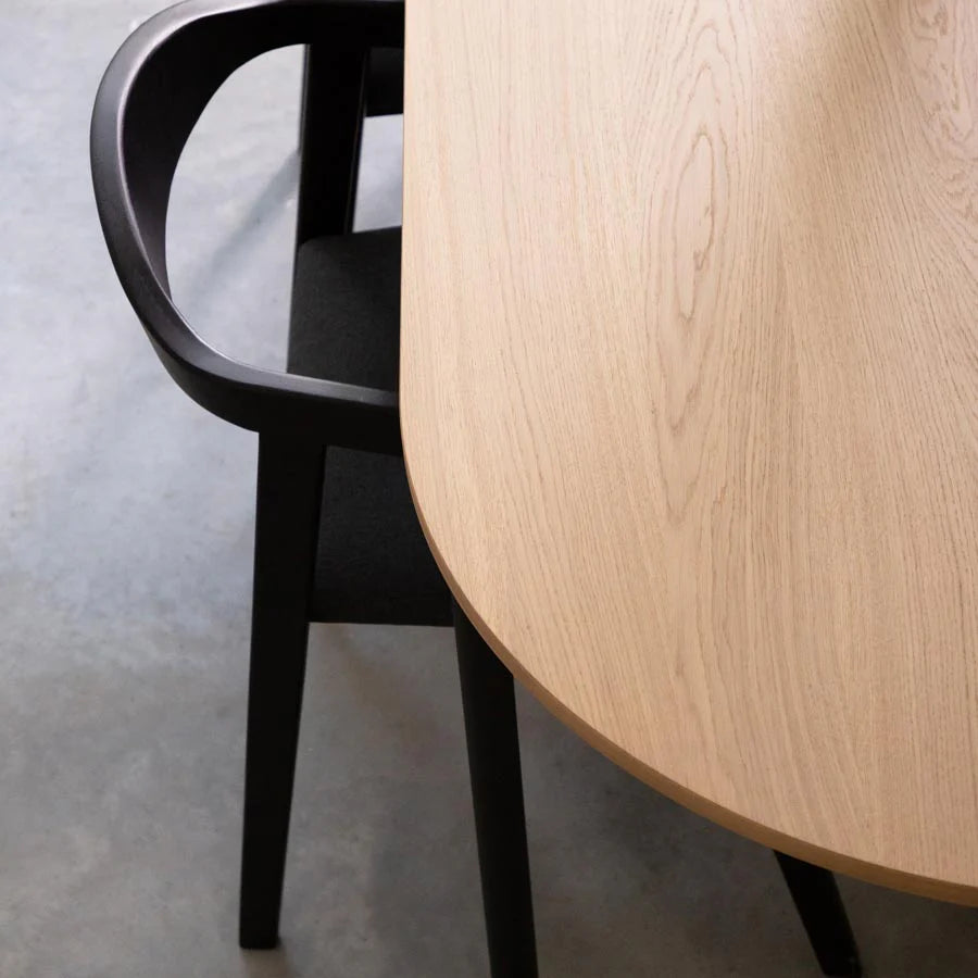 Eettafel Lewis - 180 cm - Wit - Naturel