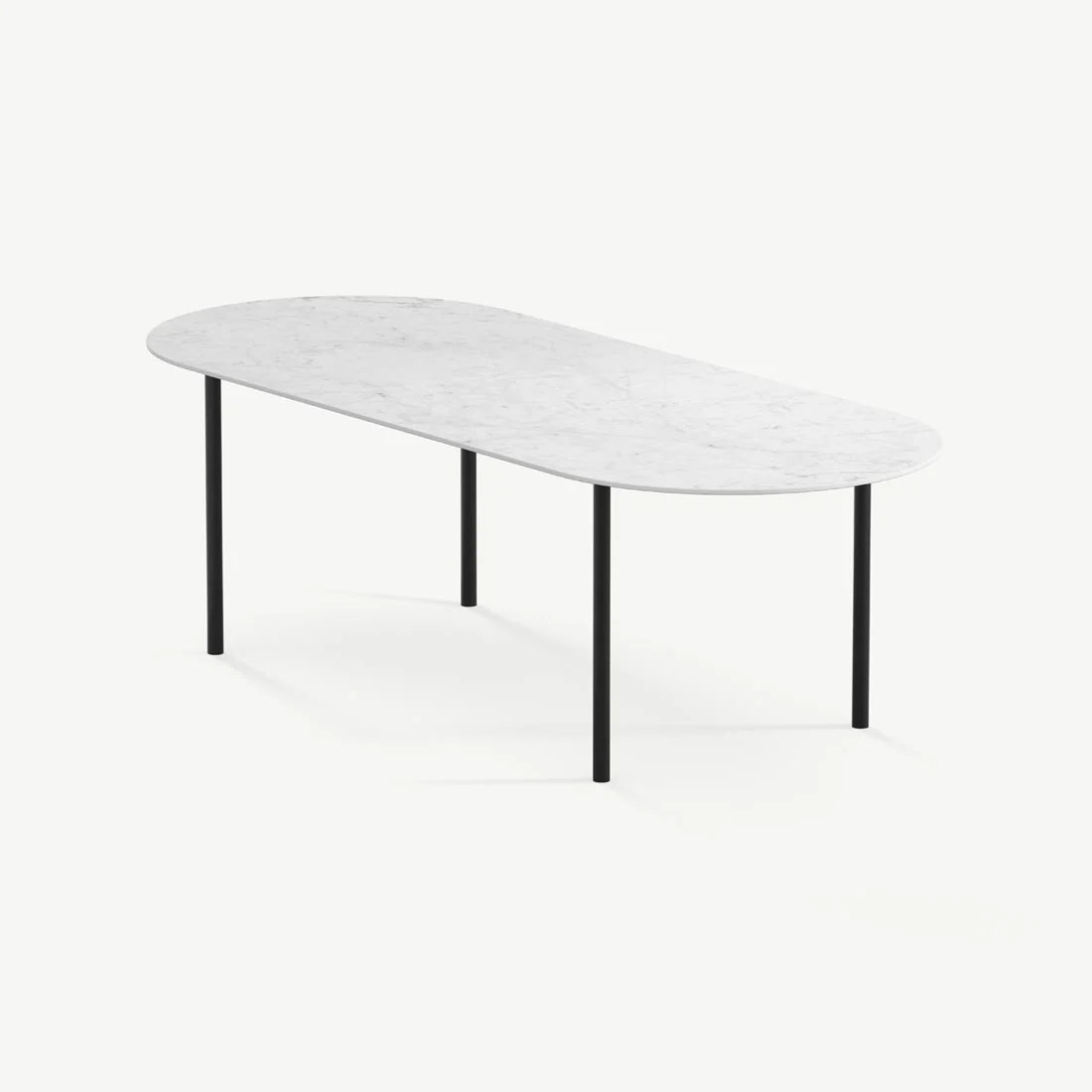 Eettafel Lewis - 220 cm - Zwart - Carrara