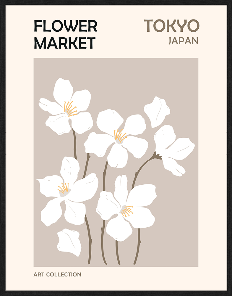 Print 'Flower Market Tokyo'