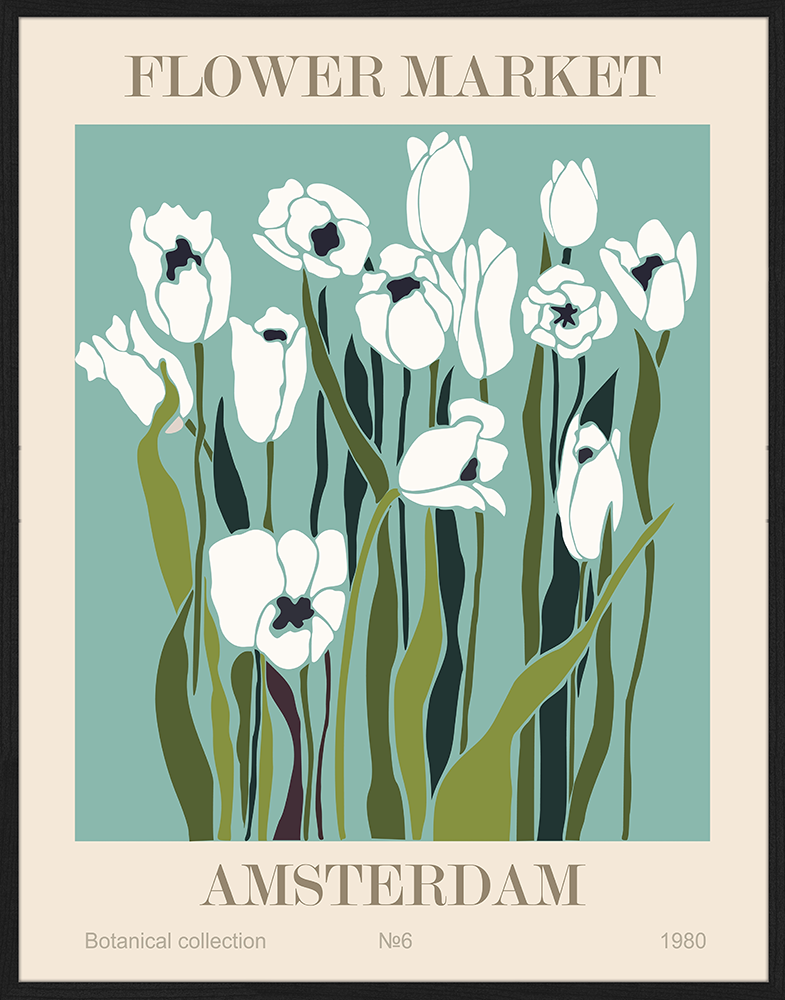 Print 'Flower Market Amsterdam'