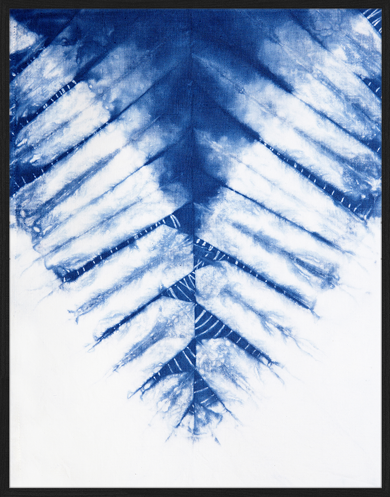 Print 'Abstract Blue Leaf'