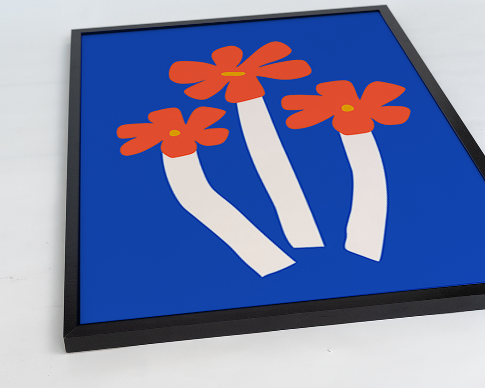 Print 'Blue & Flowers'