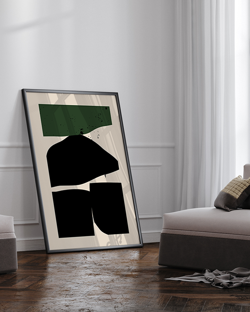 Print 'Geometrical Abstract Black & Green'