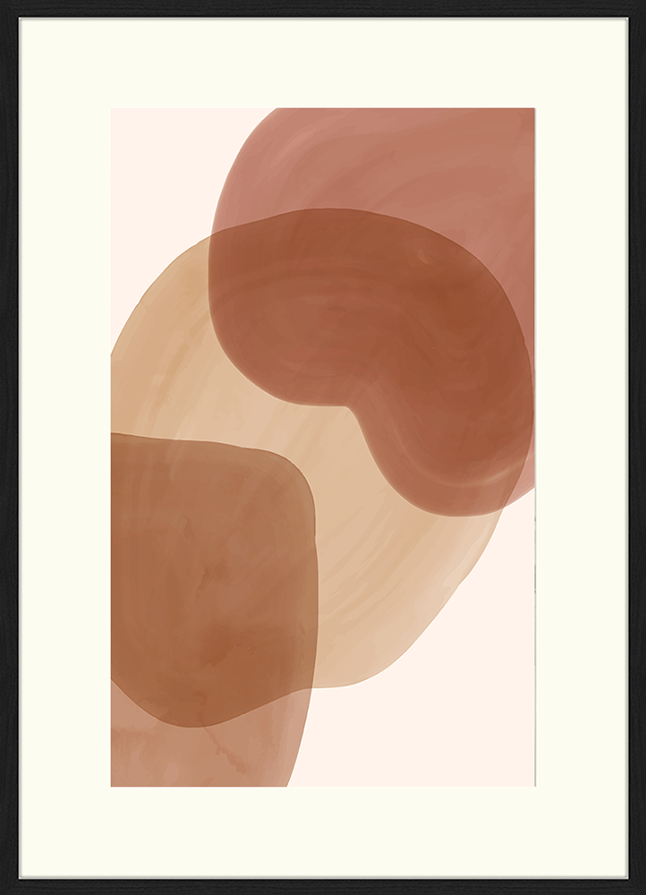 Print 'Abstract Shapes in Brown Tones'