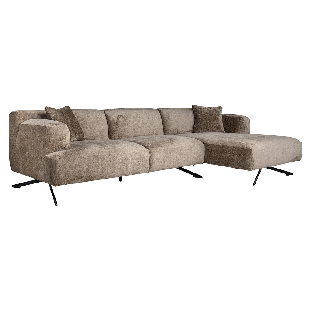 Sofa Donovan - Taupe chenille (lounge rechts)