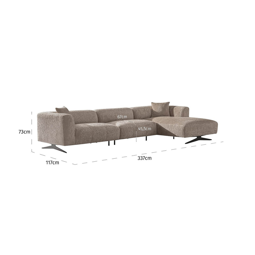 Sofa Hoxton - Lovely beige (lounge rechts)