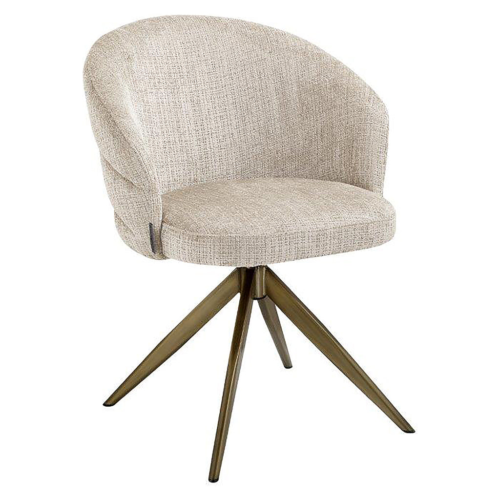 Draaifauteuil Zendaya - Beige chenille