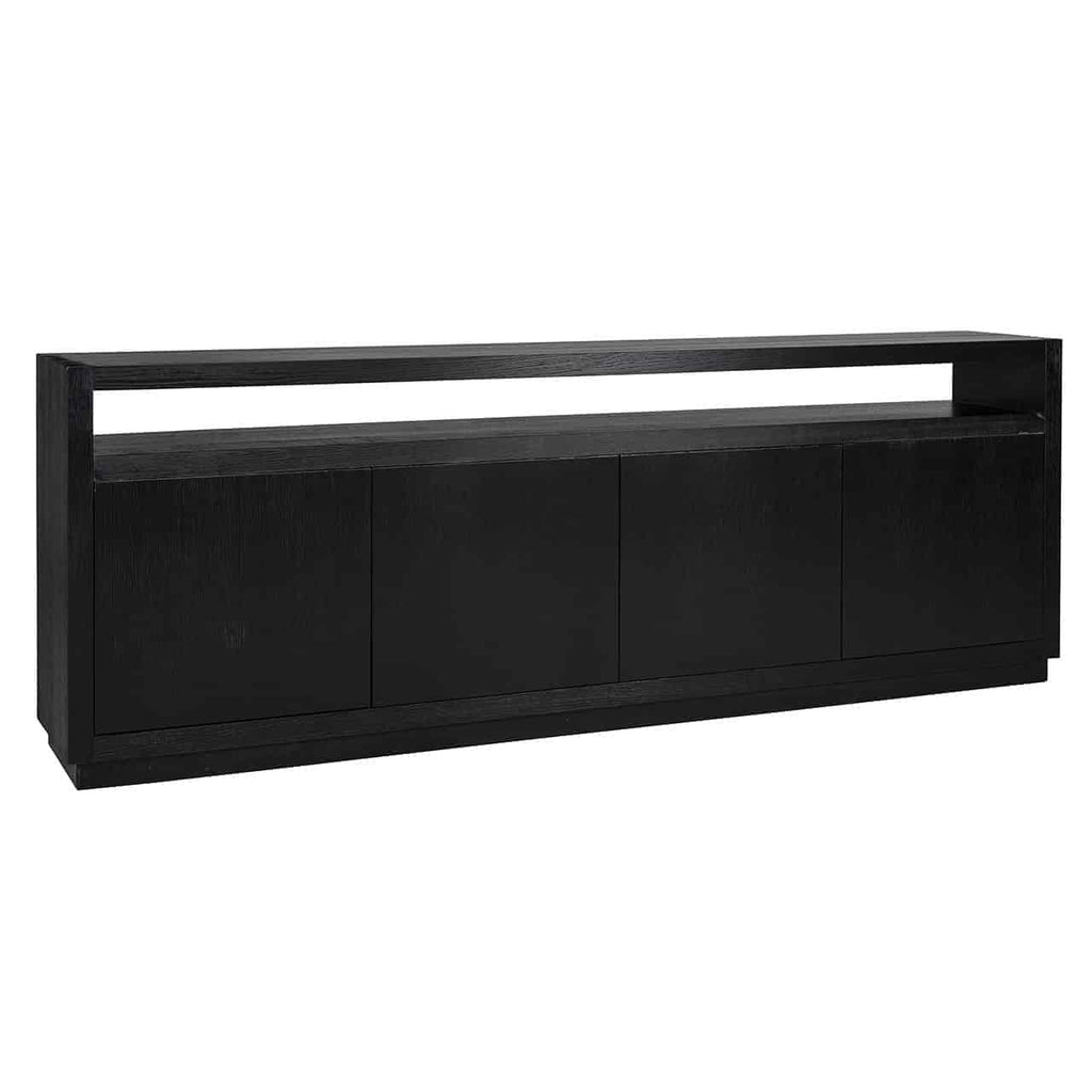 Dressoir Oakura - Zwart - 4 deuren