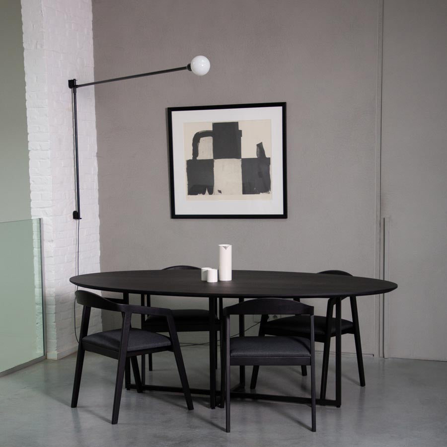 Eettafel Cyriel - 220 cm - Zwart