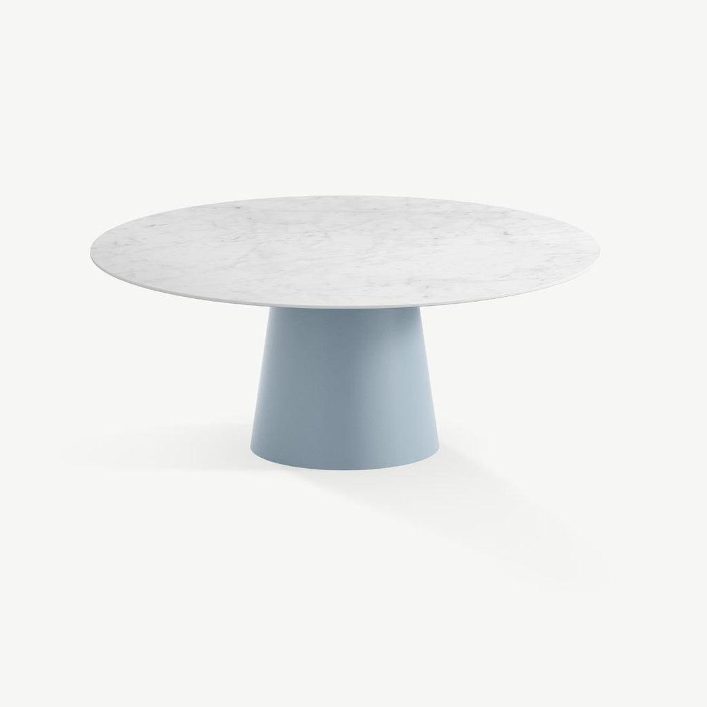 Eettafel Elza - Ø120 cm - Blauw - Carrara