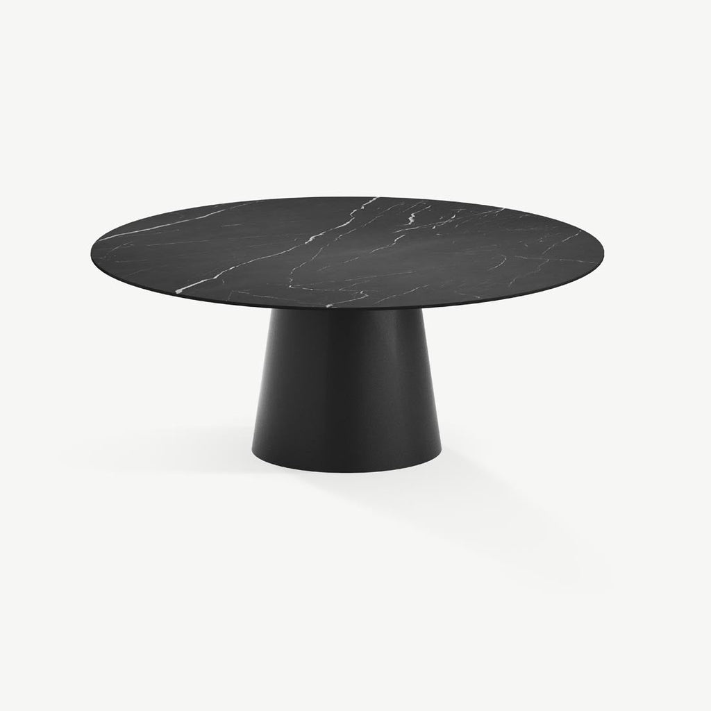 Eettafel Elza - Ø120 cm - Nero marquina