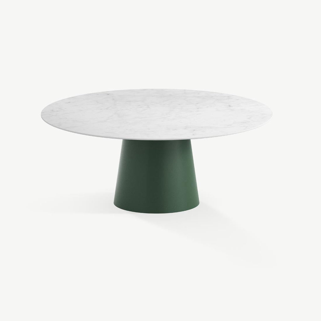 Eettafel Elza - Ø120 cm - Groen - Carrara