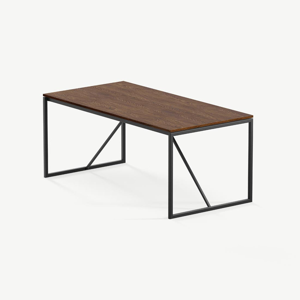 Eettafel Hugo - 200 cm - Zwart - Bruin