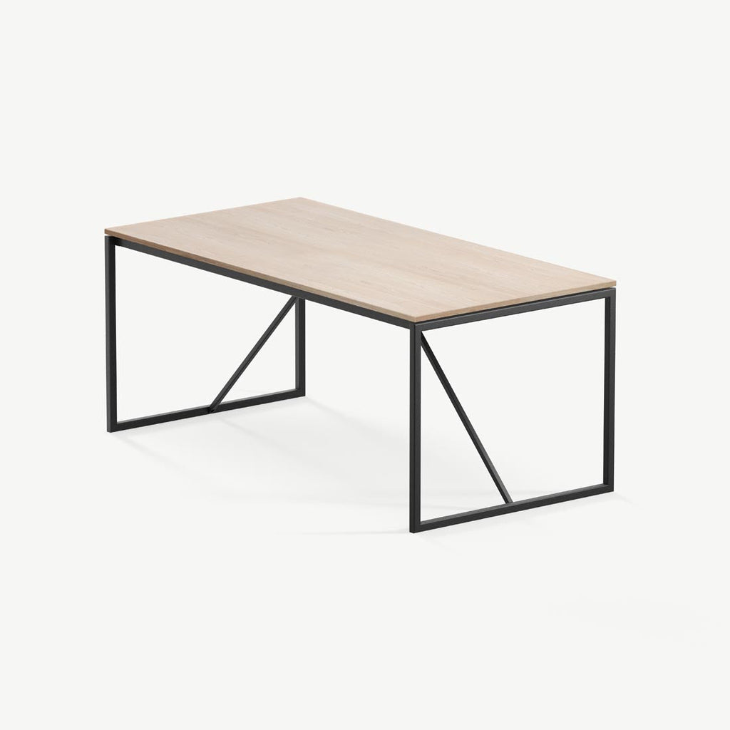 Eettafel Hugo - 260 cm - Zwart - Naturel