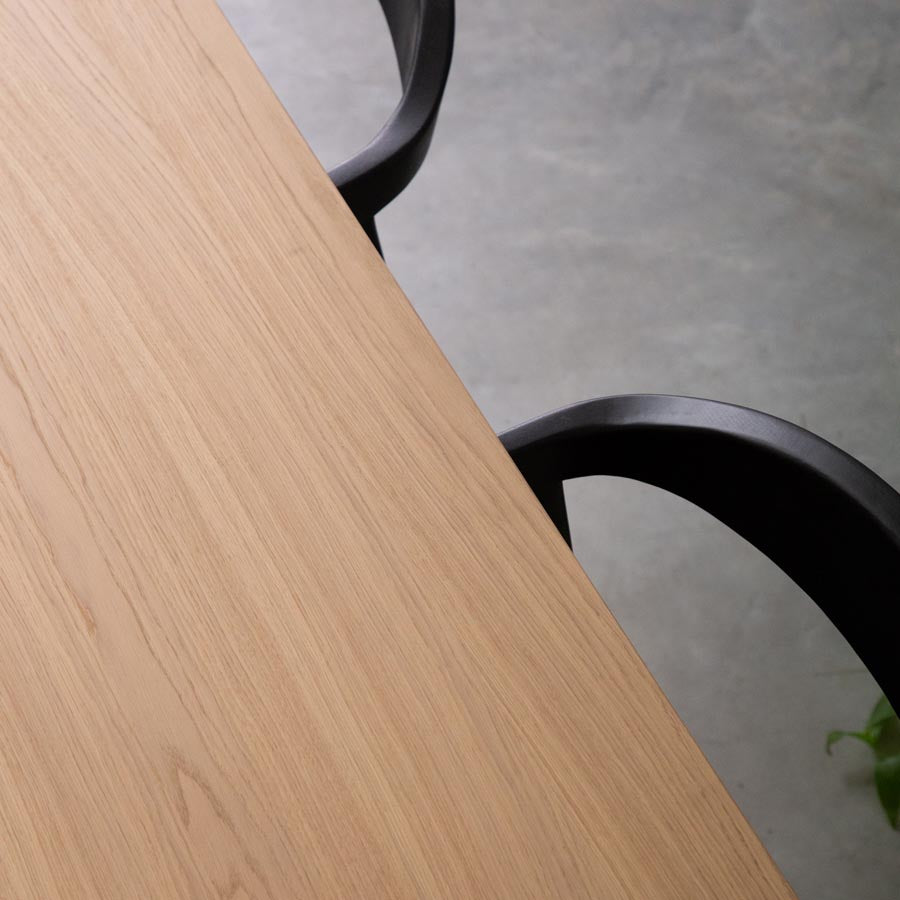 Eettafel Hugo - 260 cm - Zwart - Naturel