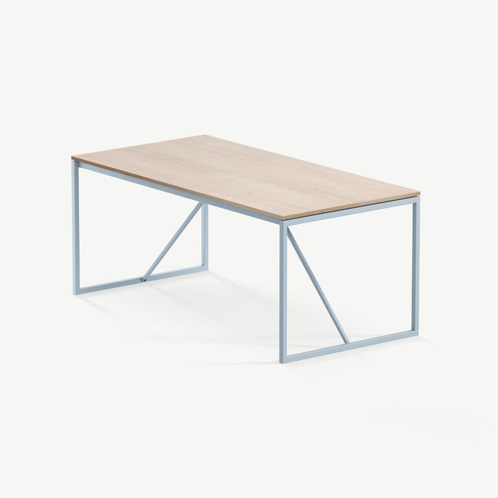 Eettafel Hugo - 260 cm - Lichtgrijs - Naturel