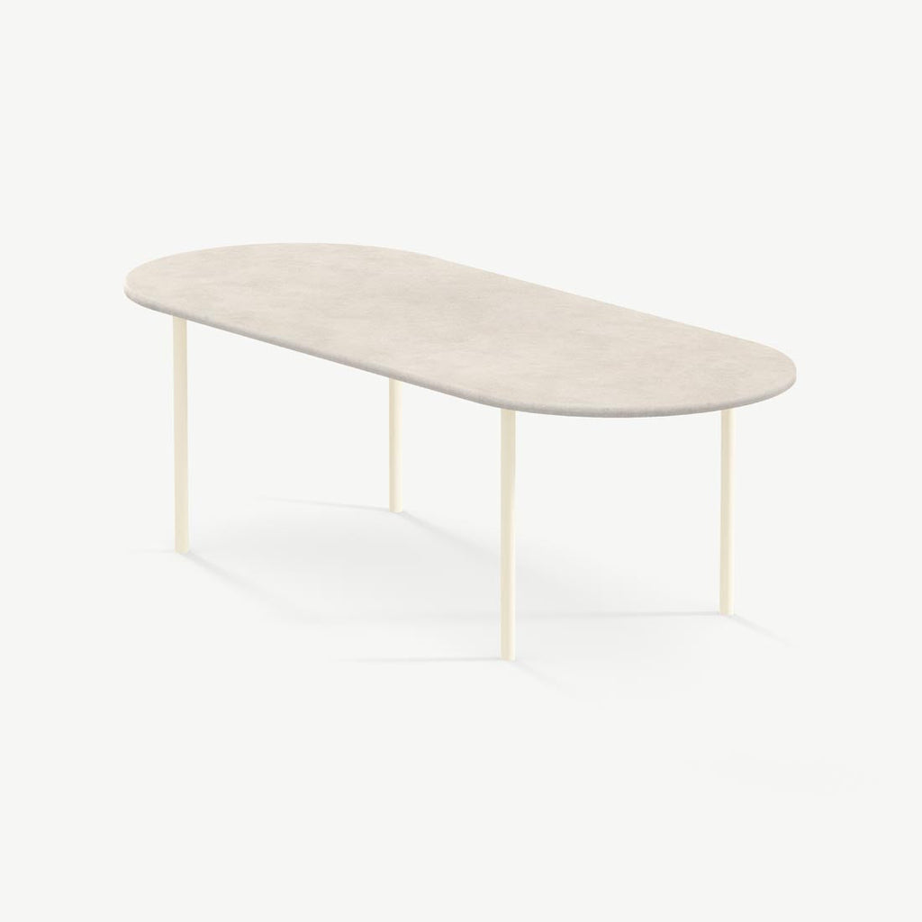 Eettafel Lewis - 220 cm - Crème - Lichtbeige