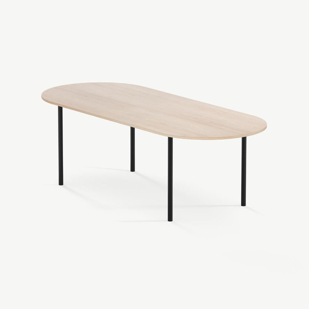 Eettafel Lewis - 180 cm - Zwart - Naturel