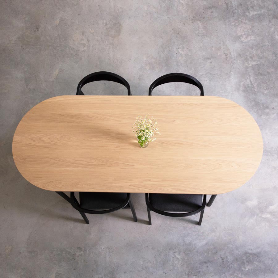 Eettafel Lewis - 180 cm - Zwart - Naturel