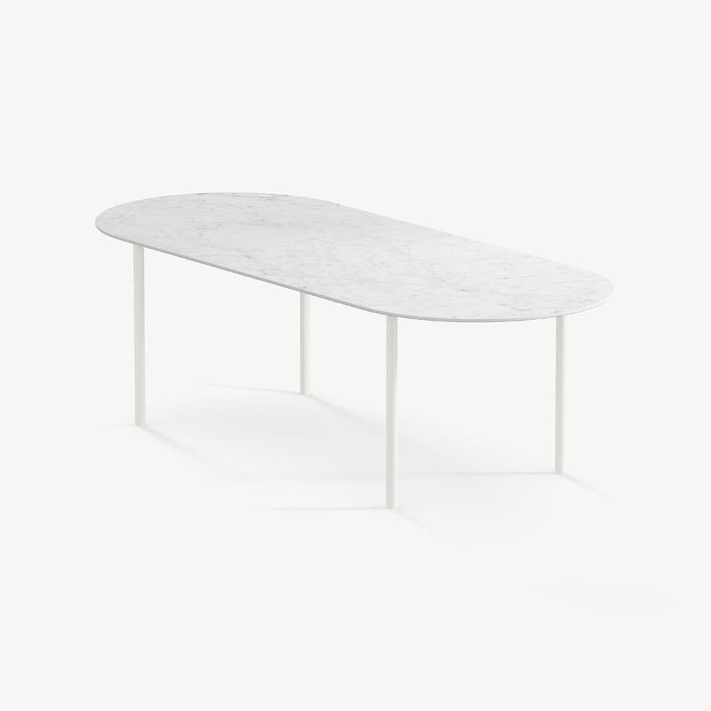 Eettafel Lewis - 220 cm - Wit - Carrara