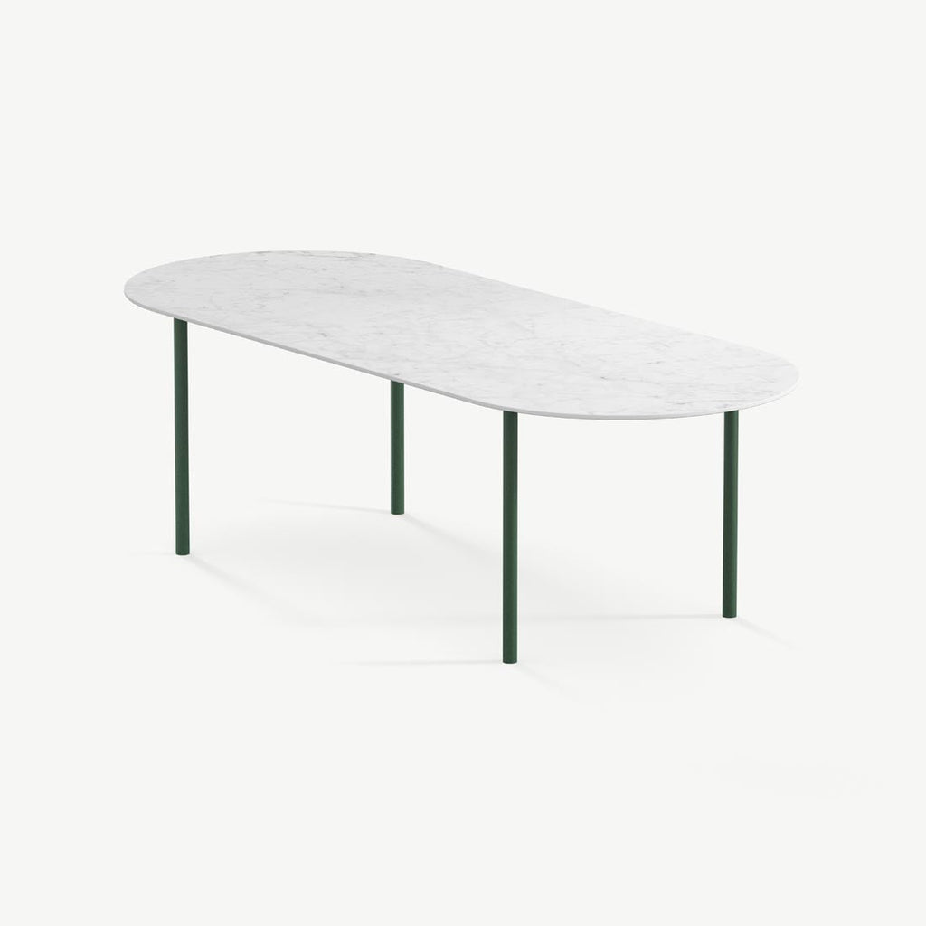 Eettafel Lewis - 220 cm - Groen - Carrara