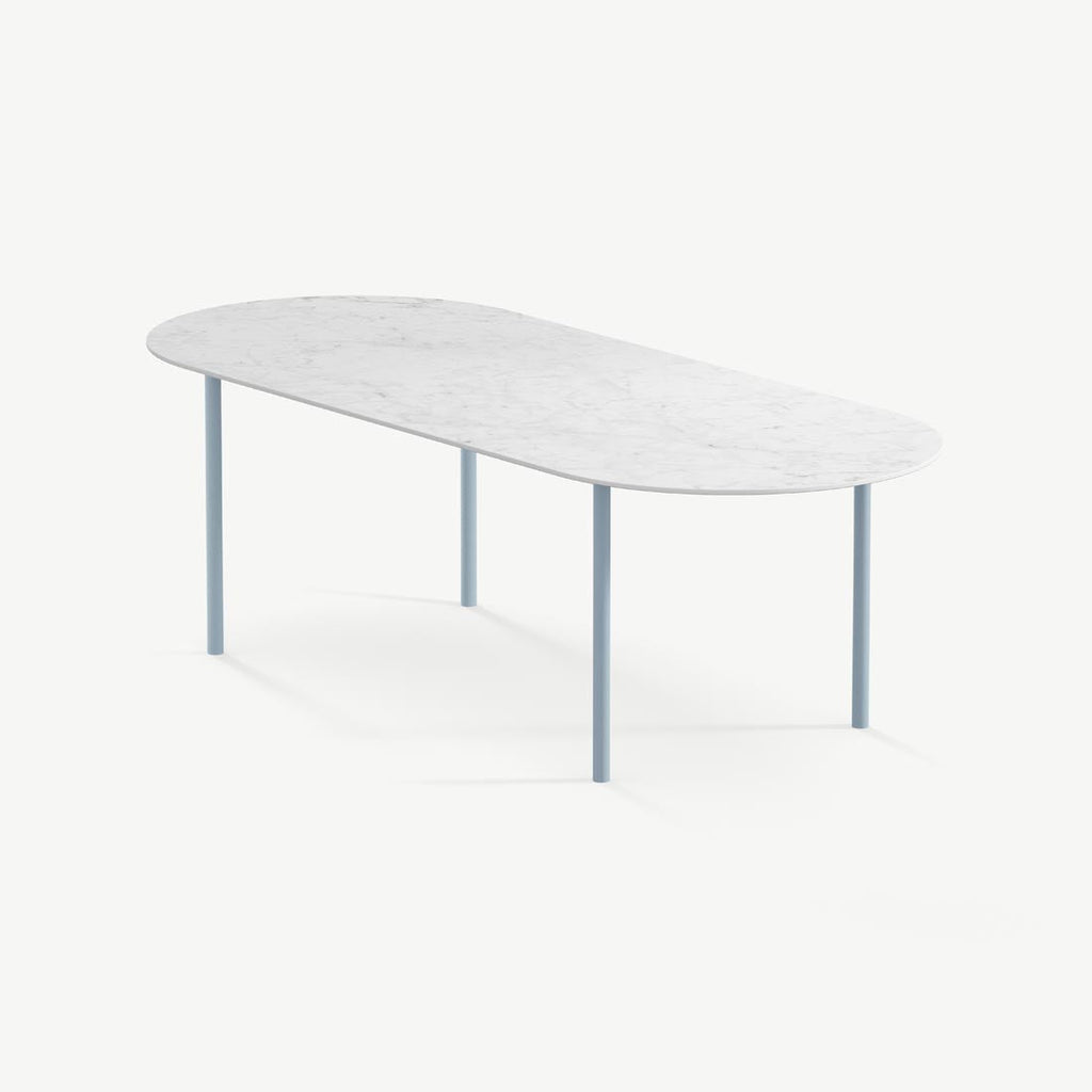 Eettafel Lewis - 220 cm - Lichtgrijs - Carrara