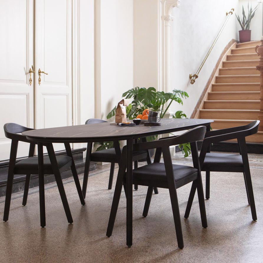 Eettafel Lewis - 200 cm - Noir Désir 