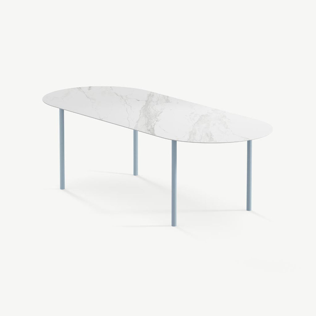 Eettafel Lewis - 220 cm - Lichtgrijs - Calacatta