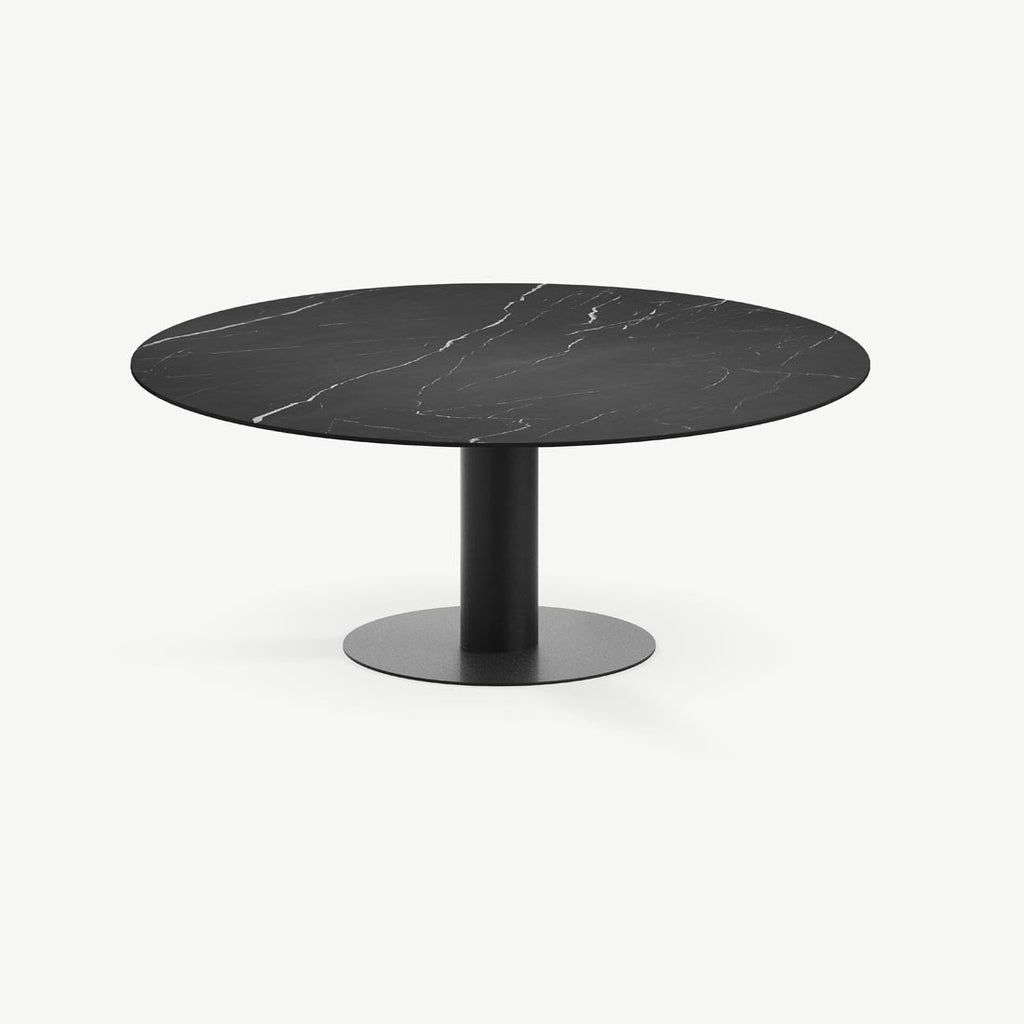 Eettafel Tiele - Ø120 cm - Nero marquina