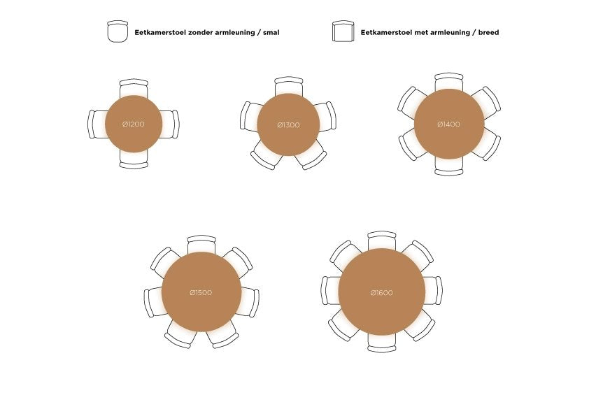 Eettafel Palermo - Rond