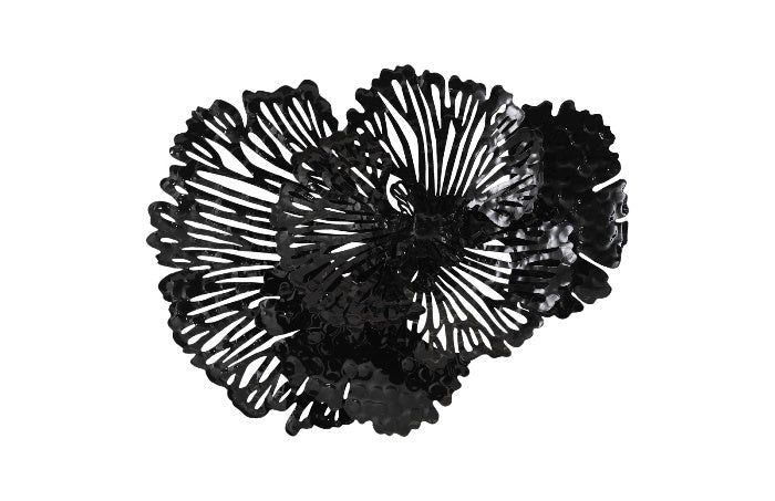 Flower wall art Black