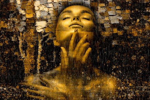 Foto Art - 'Imagine Gold'