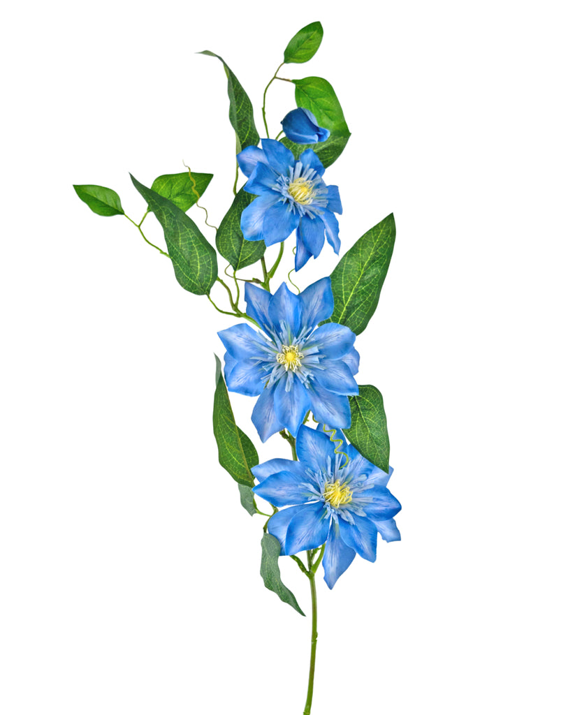 Kunstbloem Clematis Blauw | 81 cm