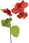 Kunstbloem Hibiscus 92 cm rood