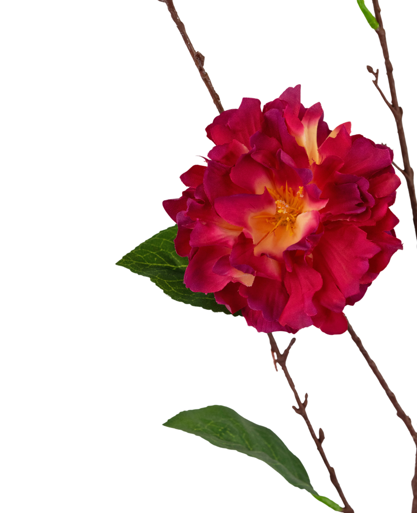 Kunstbloem Japanse Camelia Rood | 90 cm