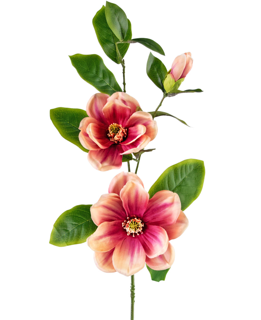 Kunstbloem Magnolia Roze/Wit | 84 cm