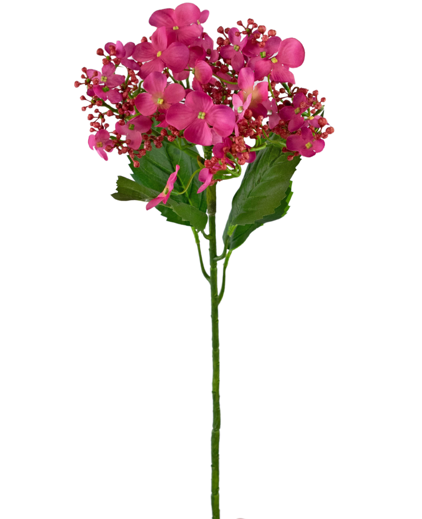 Kunstbloem Vlinder Hortensia Roze | 70 cm