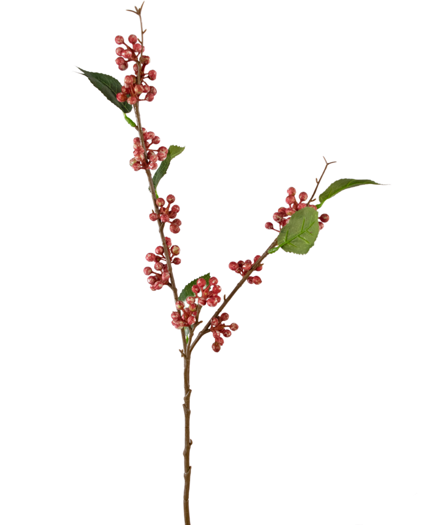 Kunsttak Berries Roze | 64 cm