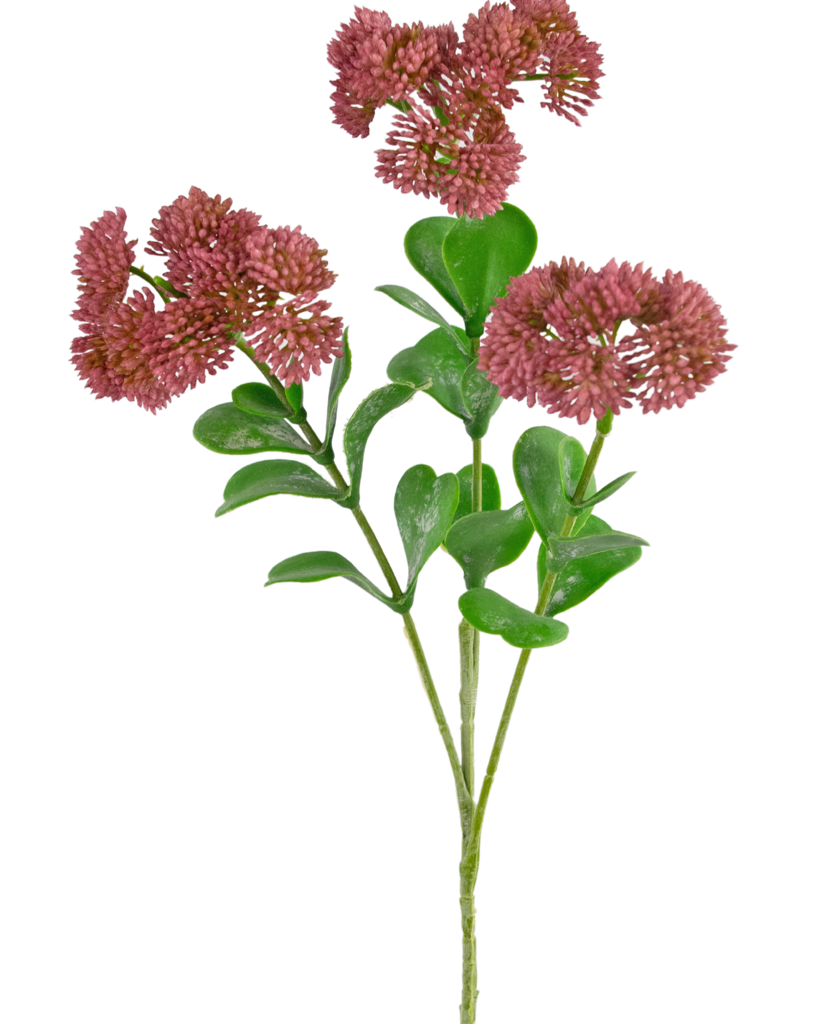 Kunsttak Sedum 56 cm roze