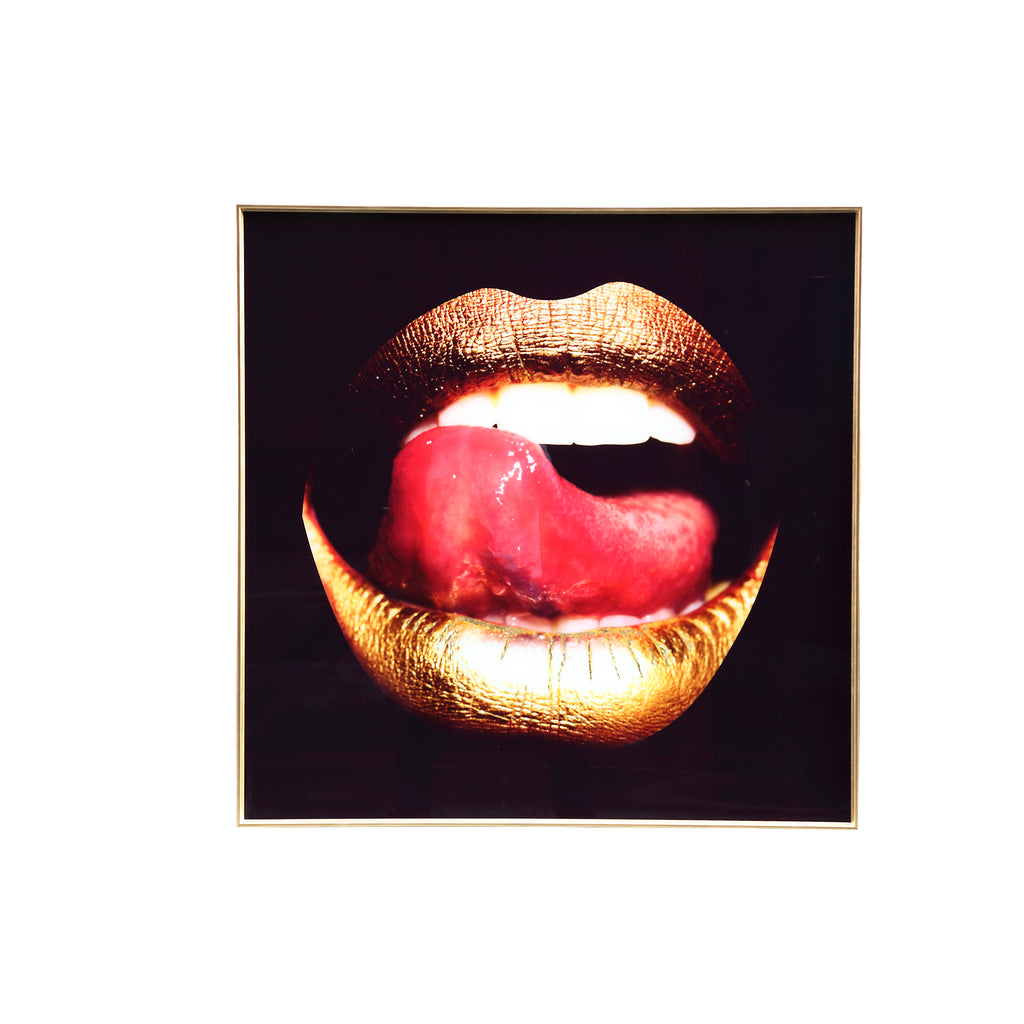 Wanddecoratie Melani - 'Lip with Tongue'