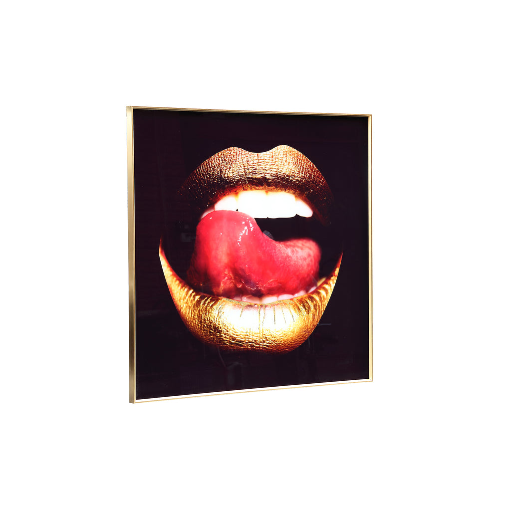 Wanddecoratie Melani - 'Lip with Tongue'