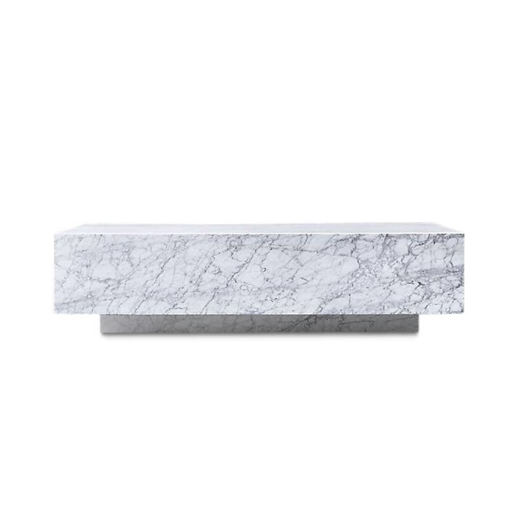 PIENO CARRARA Coffee Table White Square