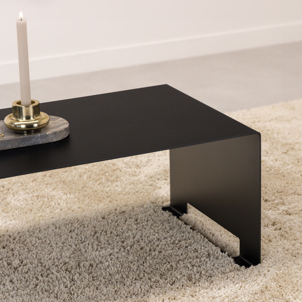 Salontafel Tomas - 110 cm - Zwart Alluminium