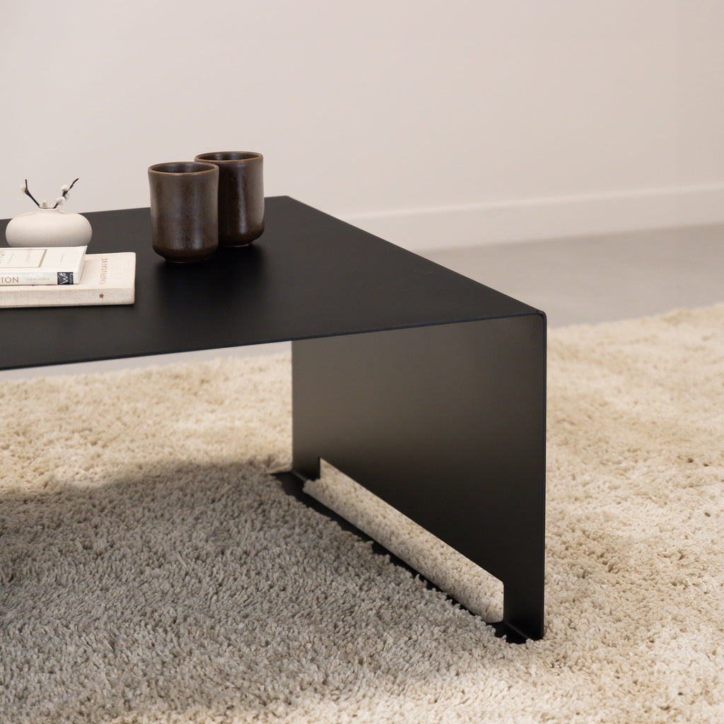 Salontafel Tomas - 80 cm - Zwart Alluminium