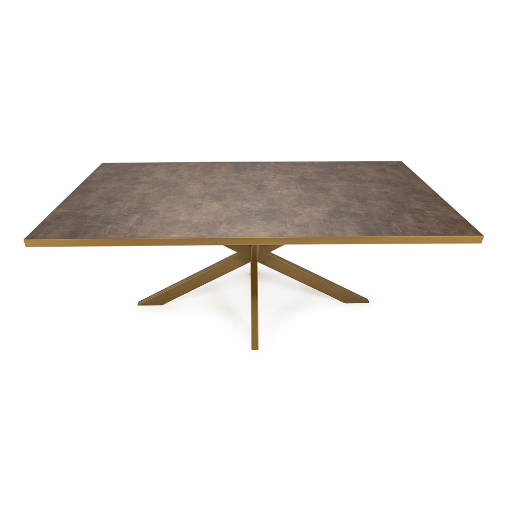 Eettafel Gijs - 180 cm - Bruin Lederlook