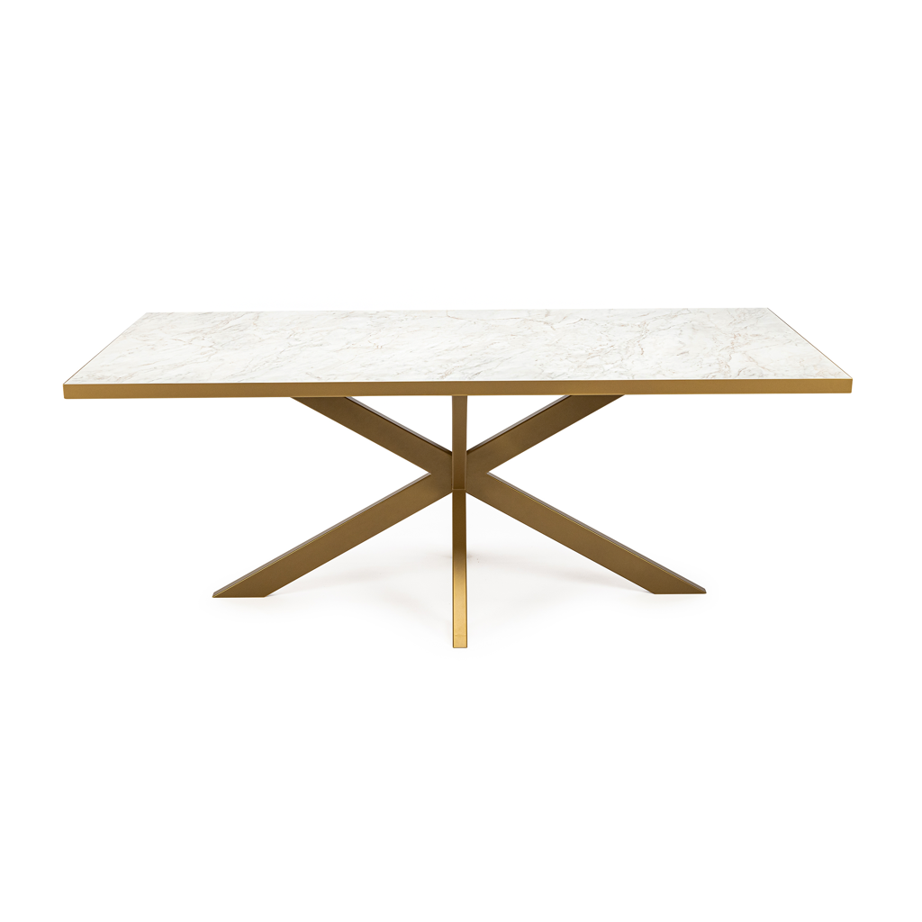 Eettafel Gijs - 180 cm - Wit Marmer