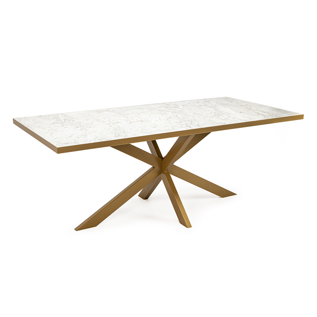 Eettafel Gijs - 180 cm - Wit Marmer